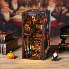 Book Nook Kit Seven Dwarfs DIY Wooden Puzzle Snow White Grimms' Fairy Tales Bookshelf Dollhouse Bookend Building Home Deco