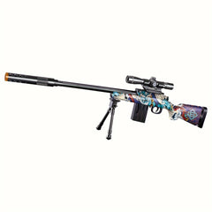 MINI NEW SVD Sniper Gun, Shooting Toy Gel Ball Blaster With Bracket, Fully Manual Outdoor Toy Model Without Charging,