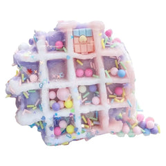Waffle Fidget Toy Slow Rising Waffle Cookie Fidget Toys Biscuit Shape Squeezable Soft TPR Colorful Toy for Teenagers Children Bo