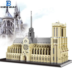 Notre Dame de Paris 3D Model Micro Building Blocks 0.5 m Long Grand Cathedral, Home Office Decor, Perfect Time-Killing Project